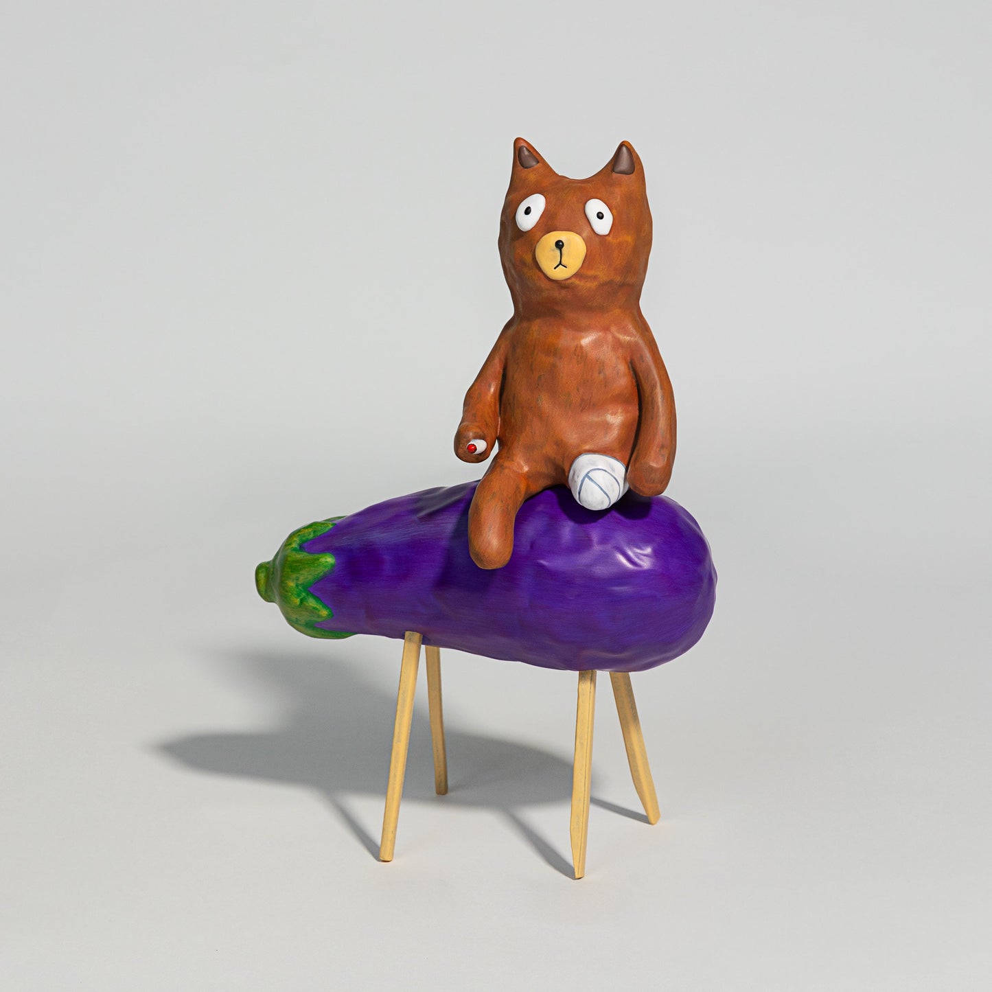 Cucumber horse and Aubergine cow (H80cm)