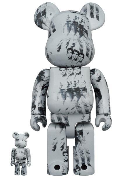 BE@RBRICK Andy Warhol's ELVIS PRESLEY 100％ & 400％ by Medicom Toy (Limited  Edition Art Toy Collectible)