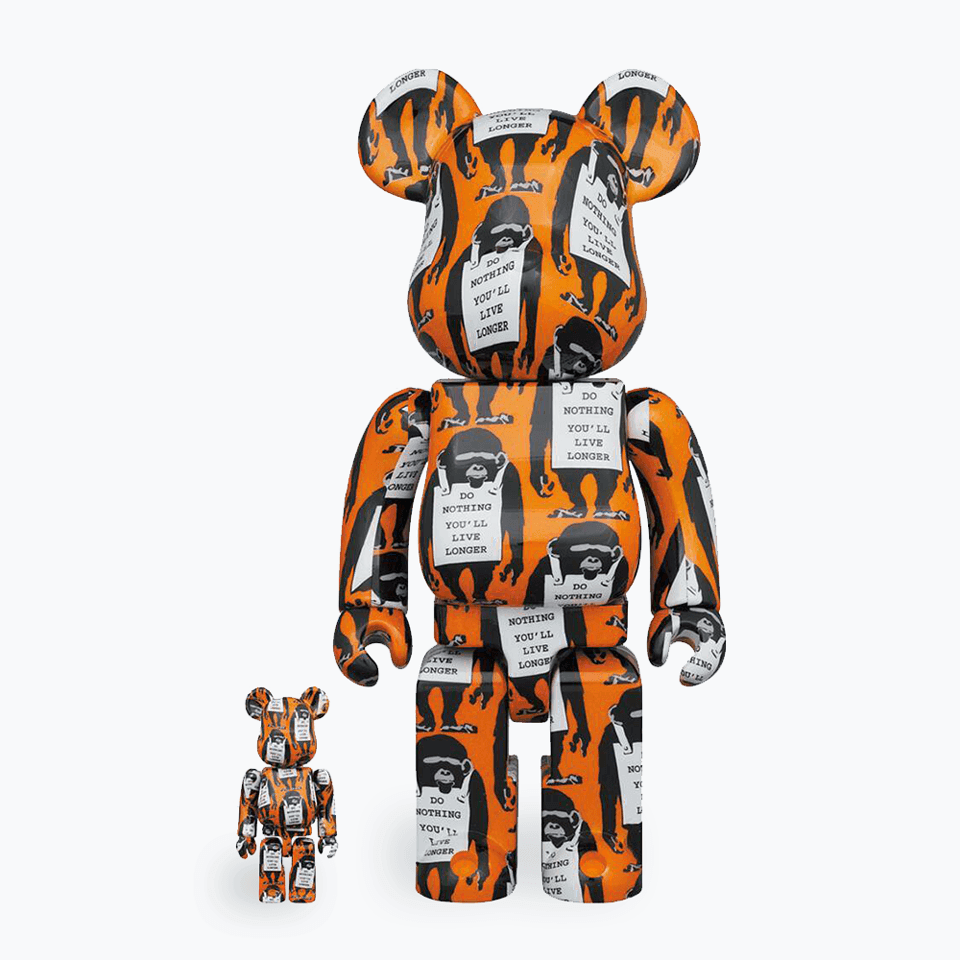 Pop Art Fusion - PopArtFusion - Medicom Toy BRANDALISM - BANKSY MONKEY SIGN BE@RBRICK 400% & 100% popartfusion.com by Conectid
