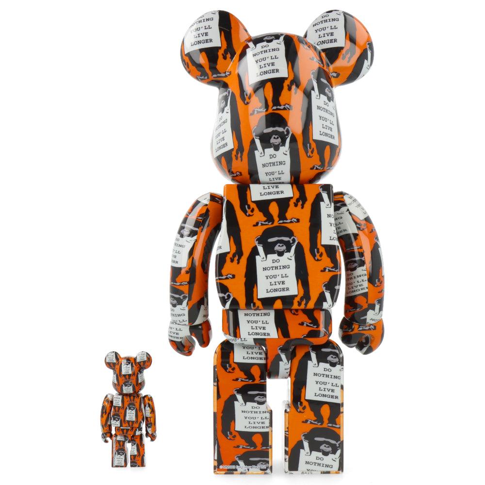 400% + 100% Bearbrick Monkey Sign (Banksy) – PopArtFusion