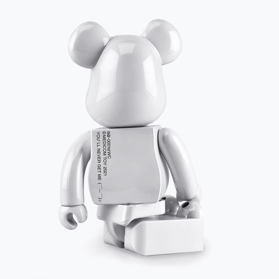 BE@RBRICK 1st Model White Chrome Be@rbrick 200% by Medicom Toy (Limited  Edition Art Toy Collectible)