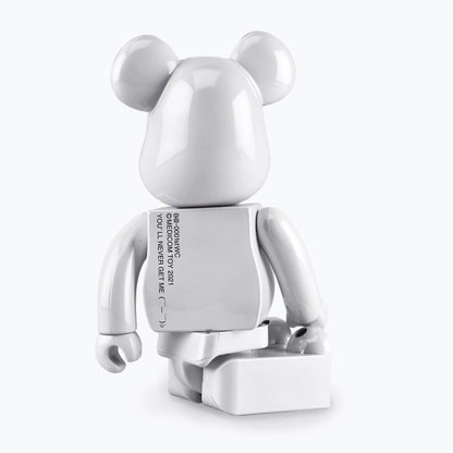 BE@RBRICK 1st Model White Chrome Be@rbrick 200% by Medicom Toy BE@RBRICK 1st Model White Chrome Be@rbrick 200% by Medicom Toy