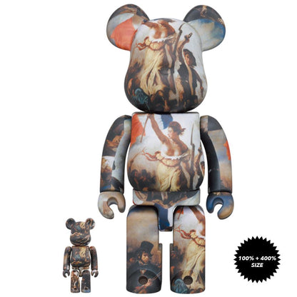 Pop Art Fusion - PopArtFusion - Medicom Toy Be@rbrick Eugène Delacroix "Liberty Leading the People" 100% + 400% Bearbrick Set by Medicom Toy 4530956599489 popartfusion.com by Conectid