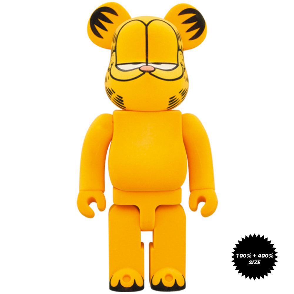 BE@RBRICK Garfield (100% and 400%), by Medicom Toy (Limited Edition Art Toy  Collectible)