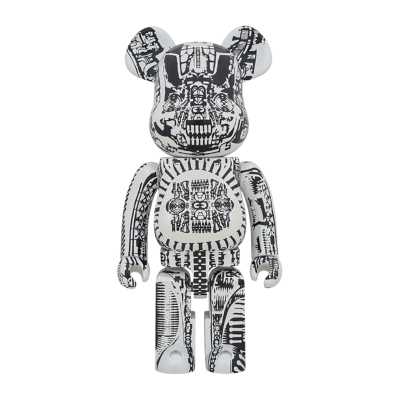 Pop Art Fusion - PopArtFusion - Medicom Toy BE@RBRICK H.R.GIGER (WHITE CHROME Ver.) 1000%by Medicom Toy (Limited Edition Art Toy Collectible) BERB61 popartfusion.com by Conectid