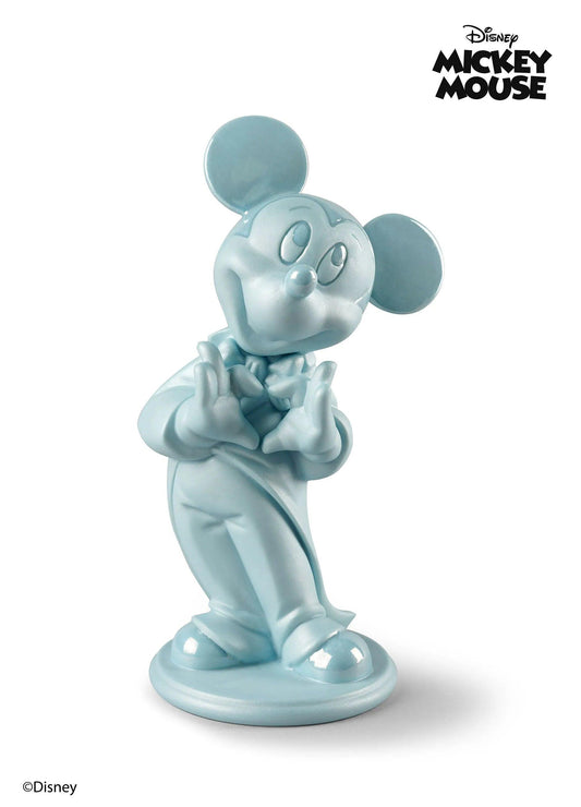 Pop Art Fusion - PopArtFusion - Llardo Lladro x Disney - Mickey Mouse Blue Figurine with glitter effect - Handmade in Spain - Open Edition 01009418 popartfusion.com by Conectid