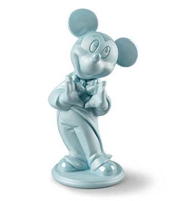 Pop Art Fusion - PopArtFusion - Llardo Lladro x Disney - Mickey Mouse Blue Figurine with glitter effect - Handmade in Spain - Open Edition 01009418 popartfusion.com by Conectid