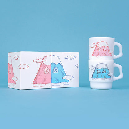 KAWS:HOLIDAY JAPAN Mount Fuji Fire-King Mug Set (Set of 2)