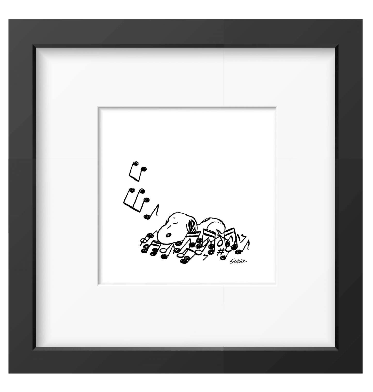 Peanuts Bed of Notes Framed Print - PopArtFusion