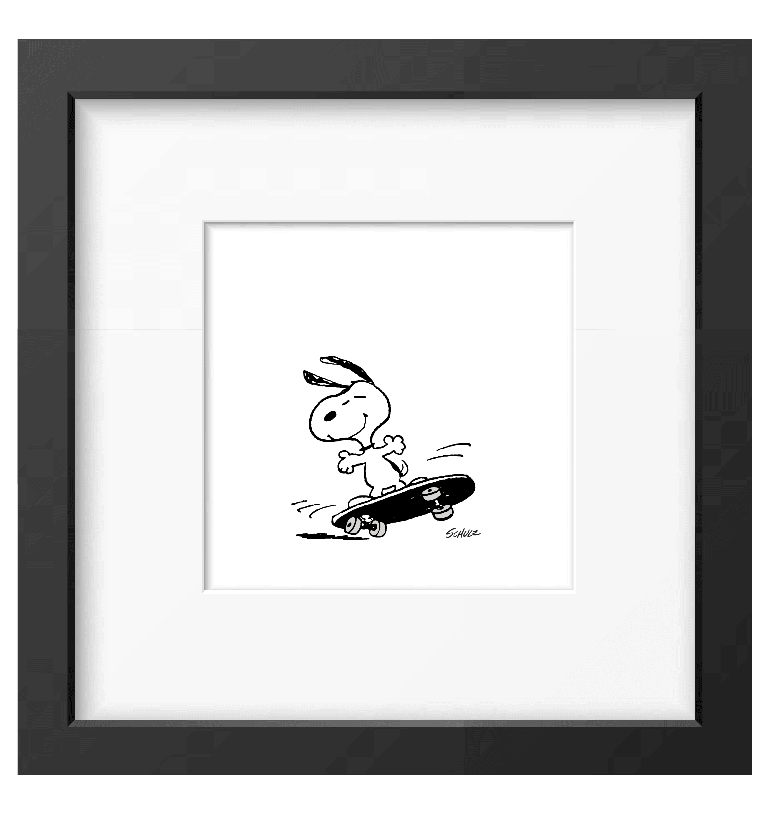 Peanuts Skateboard Framed Print - PopArtFusion