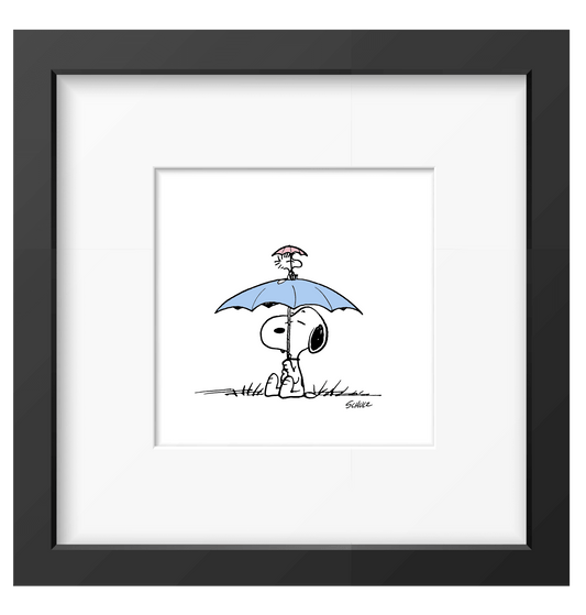 Peanuts Umbrella Framed Print - PopArtFusion